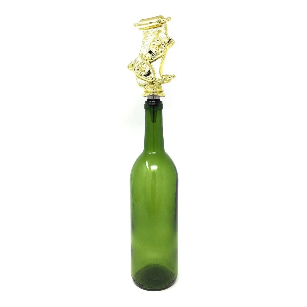 Handmade Bottle Stopper made from Repurposed Drama Trophy